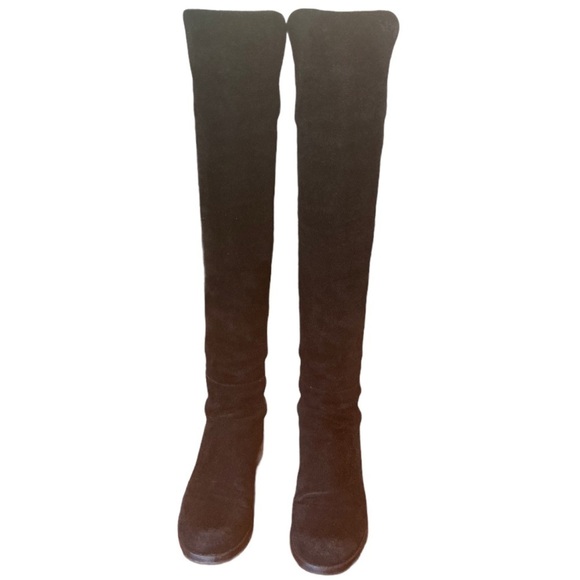 Stuart Weitzman sz 5 black suede OTK tall boots - Picture 6 of 15